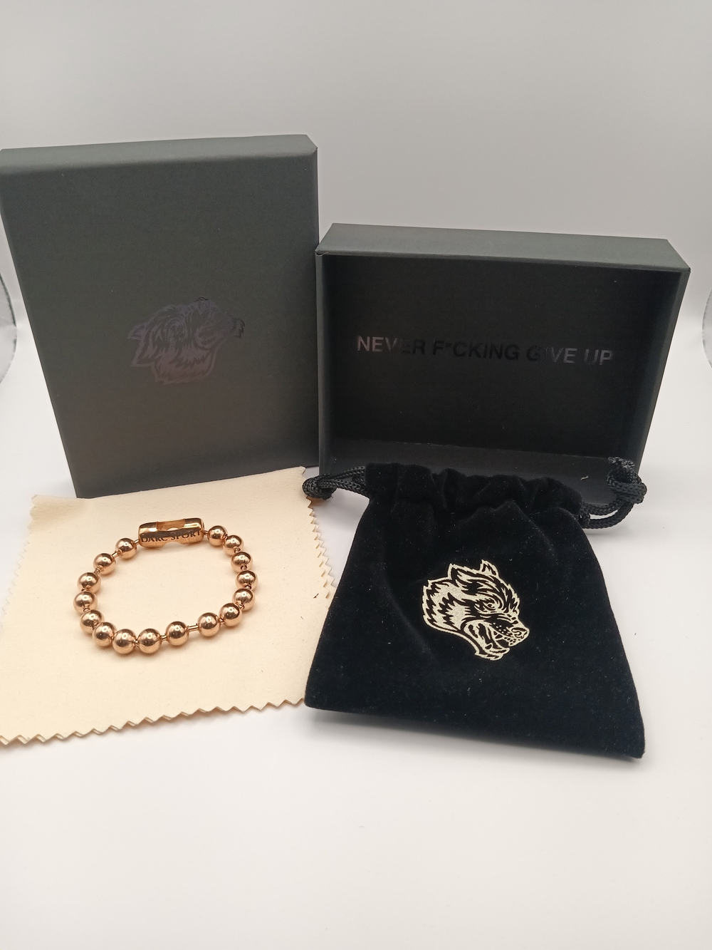 New Authentic DARC SPORT SSDD NFGU Rollins Bracelet In Antique Rose